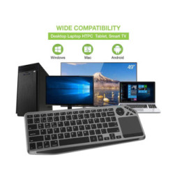 Klawiatura bezprzewodowa Bluetooth 2.4GHz USB touchpad LED
