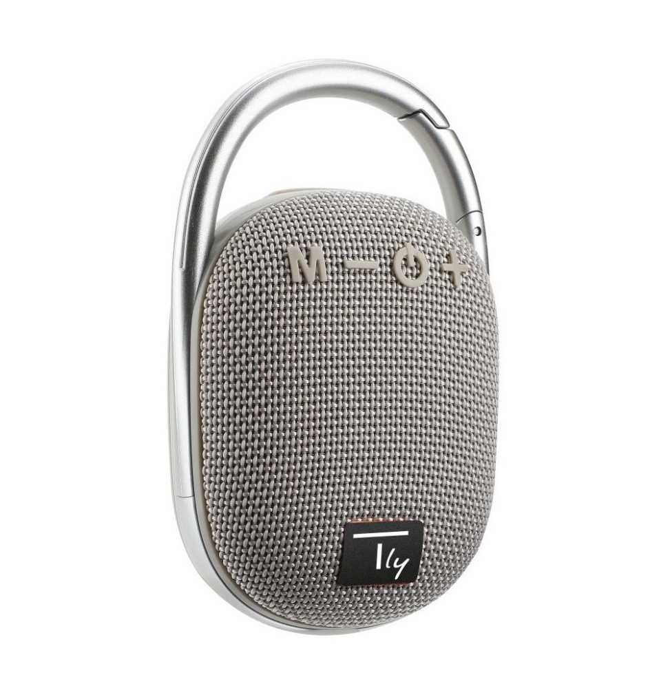 Głośnik Bluetooth 5.3, 5W, TWS, LED, USB MicroSD MP3, szary