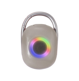 Głośnik Bluetooth 5.3, 5W, TWS, LED, USB MicroSD MP3, szary