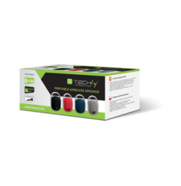 Głośnik Bluetooth 5.3, 5W, TWS, LED, USB MicroSD MP3, szary