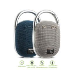 Głośnik Bluetooth 5.3, 5W TWS, LED USB MicroSD MP3 niebieski