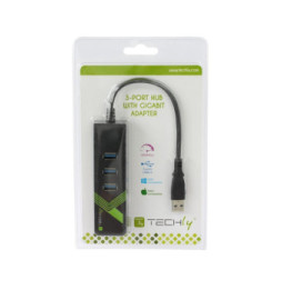 Karta sieciowa/adapter USB 3.0 na RJ45 Gigabit, hub 3x USB 3.2