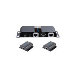 Extender HDMI 1x2 1080p60Hz do 40m po skrętce Kat6 IR PoC