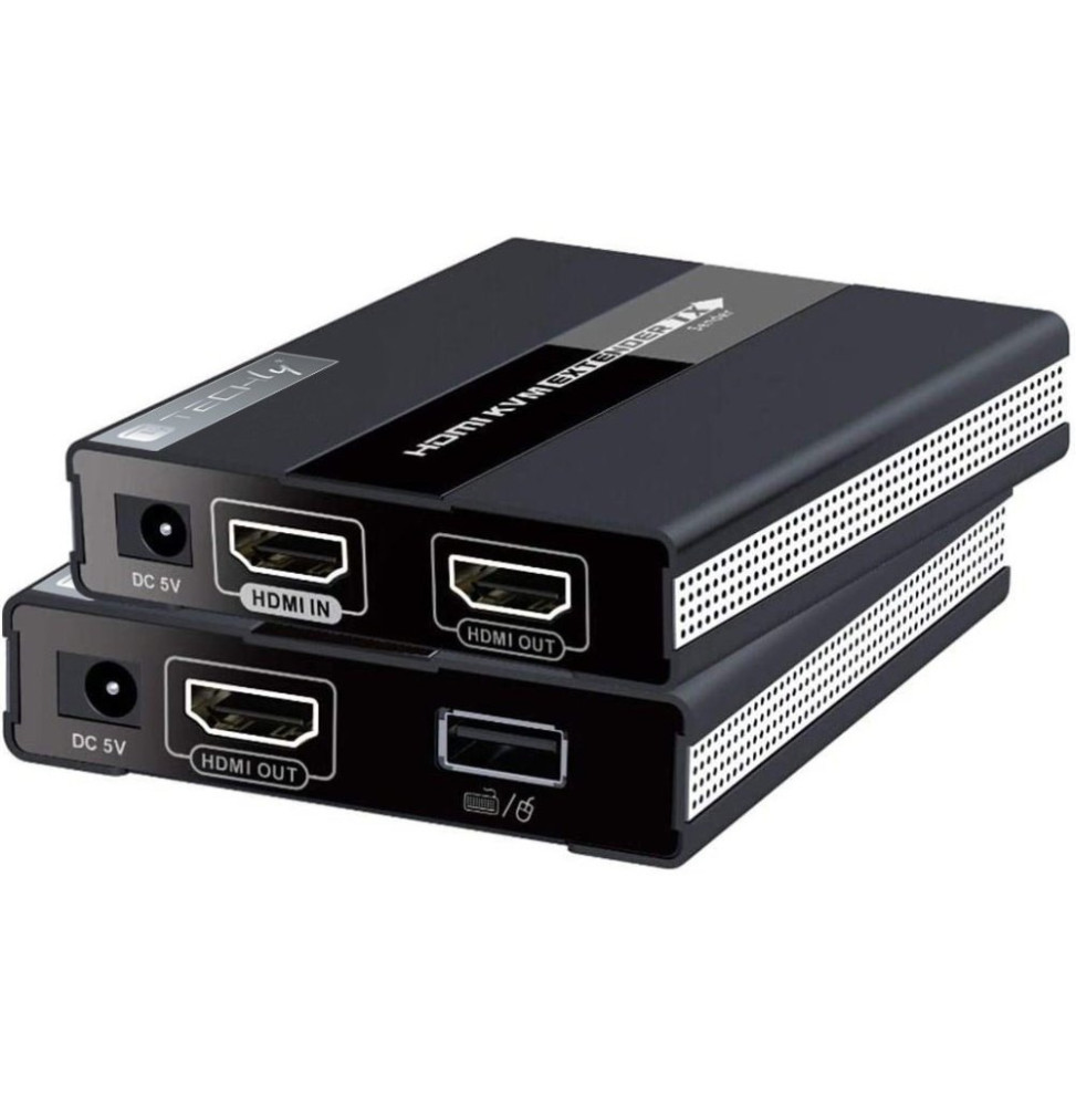 Extender KVM HDMI/USB 1080p60Hz do 60m po skrętce Kat6 PoC