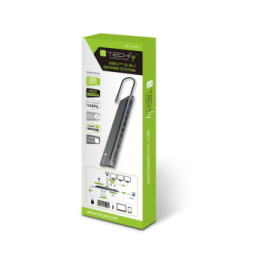 Techly 365368 Stacja dokująca USB-C 12w1 HDMI DP VGA RJ45 USB-C/A PD 100W