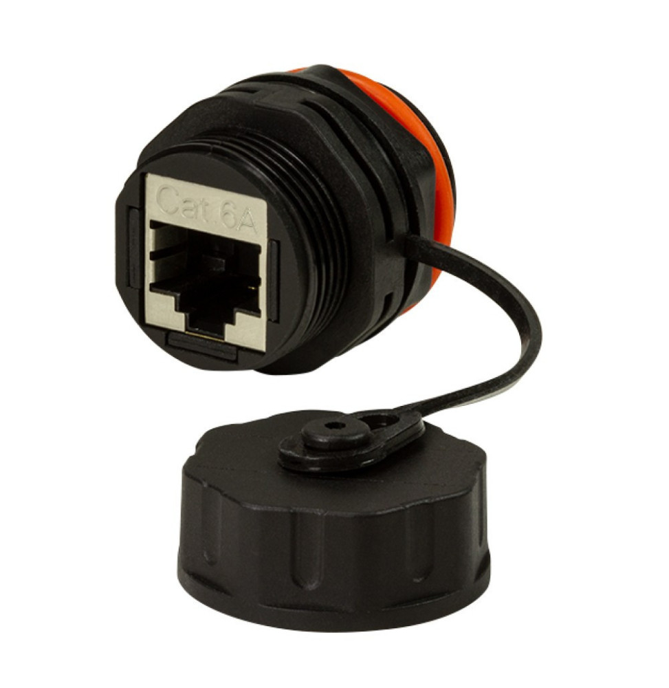 Łącznik RJ45 Cat6a ekranowany, z możliwością ochrony IP68