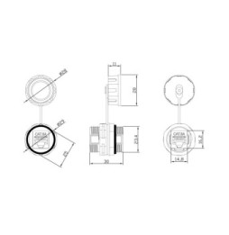 Łącznik RJ45 Cat6a ekranowany, z możliwością ochrony IP68