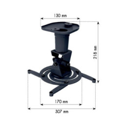 Techly 022403 Uchwyt do projektora sufitowy 22cm czarny