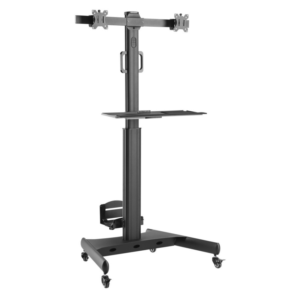 Techly 107463 Wózek do 2 monitorów LED/LCD 13-32" z uchwytem na PC