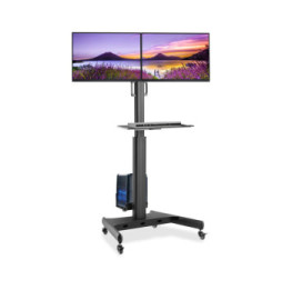 Techly 107463 Wózek do 2 monitorów LED/LCD 13-32" z uchwytem na PC