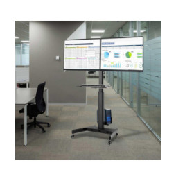 Techly 107463 Wózek do 2 monitorów LED/LCD 13-32" z uchwytem na PC