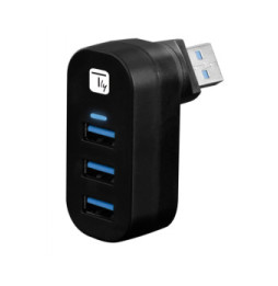 Hub USB 3.0 3-portowy z obrotowym wtykiem USB-A