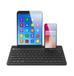 Techly 367898 Klawiatura Bluetooth 2-Kanałowa z Uchwytem Telefonu
