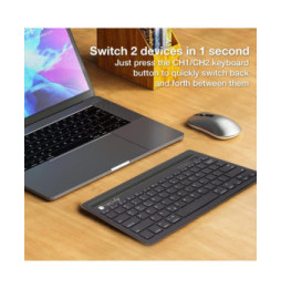 Techly 367898 Klawiatura Bluetooth 2-Kanałowa z Uchwytem Telefonu