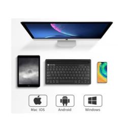 Techly 367898 Klawiatura Bluetooth 2-Kanałowa z Uchwytem Telefonu
