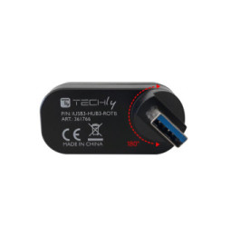 Hub USB 3.0 3-portowy z obrotowym wtykiem USB-A