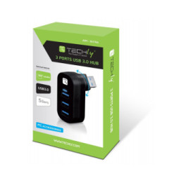 Hub USB 3.0 3-portowy z obrotowym wtykiem USB-A