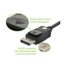Techly 368123 Kabel DisplayPort 2.1 4K*120Hz 2m czarny