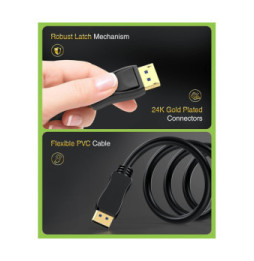 Techly 368123 Kabel DisplayPort 2.1 4K*120Hz 2m czarny