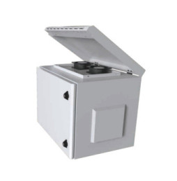 Szafa wisząca 12U Rack 19, IP55, pełne drzwi 600x450 szara