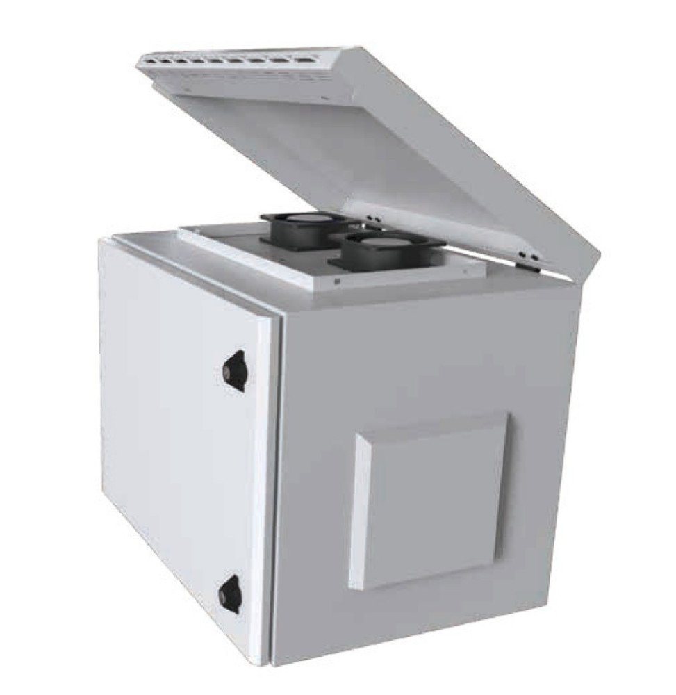 Szafa wisząca 12U Rack 19, IP55, pełne drzwi 600x450 szara