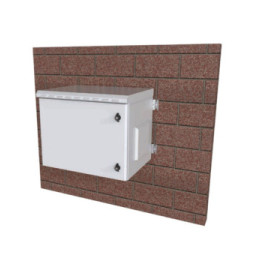 Szafa wisząca 12U Rack 19, IP55, pełne drzwi 600x450 szara