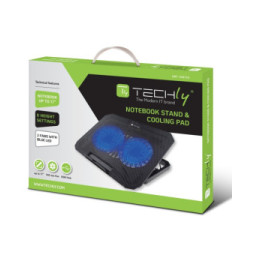 Techly 368734 Podstawka chłodąca pod laptopa 17" regulowana