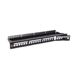 Patch Panel 24p Keystone UTP z 4 wyjmowanymi sekcjami po 6 portów