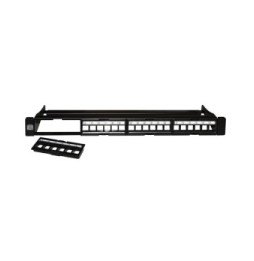 Patch Panel 24p Keystone UTP z 4 wyjmowanymi sekcjami po 6 portów