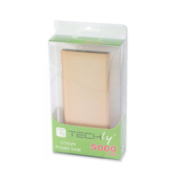 Techly 020874 Złoty Power Bank 5000mAh 2x USB-A 5V 2.1A
