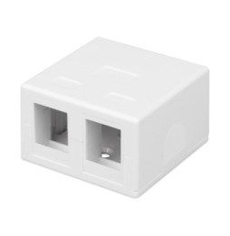 Obudowa natynkowa na 2 moduły Keystone RJ45 lub RJ11/12