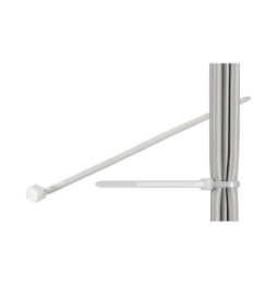 Techly 306592 Opaski zaciskowe trytki 370x3.3mm białe 100 sztuk