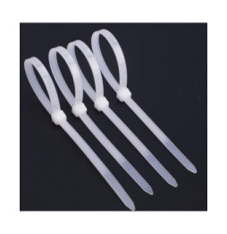 Techly 306592 Opaski zaciskowe trytki 370x3.3mm białe 100 sztuk