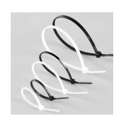 Techly 306592 Opaski zaciskowe trytki 370x3.3mm białe 100 sztuk