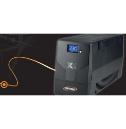 Zasilacz awaryjny UPS Infosec X2 LCD Touch 1600, 1600VA, 900W