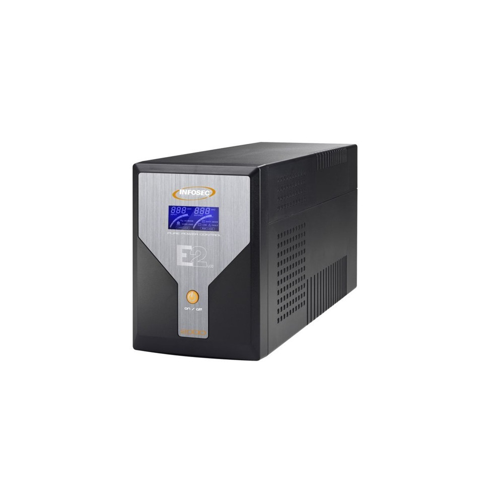 Zasilacz awaryjny UPS Infosec E2 LCD 2000, 2000VA, 1400W, 6x C13