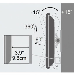 Zakres regulacji - uchwyt Techly 301849