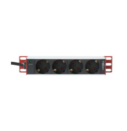 Listwa zasilająca 10' 1U X4 - gniazda Schuko