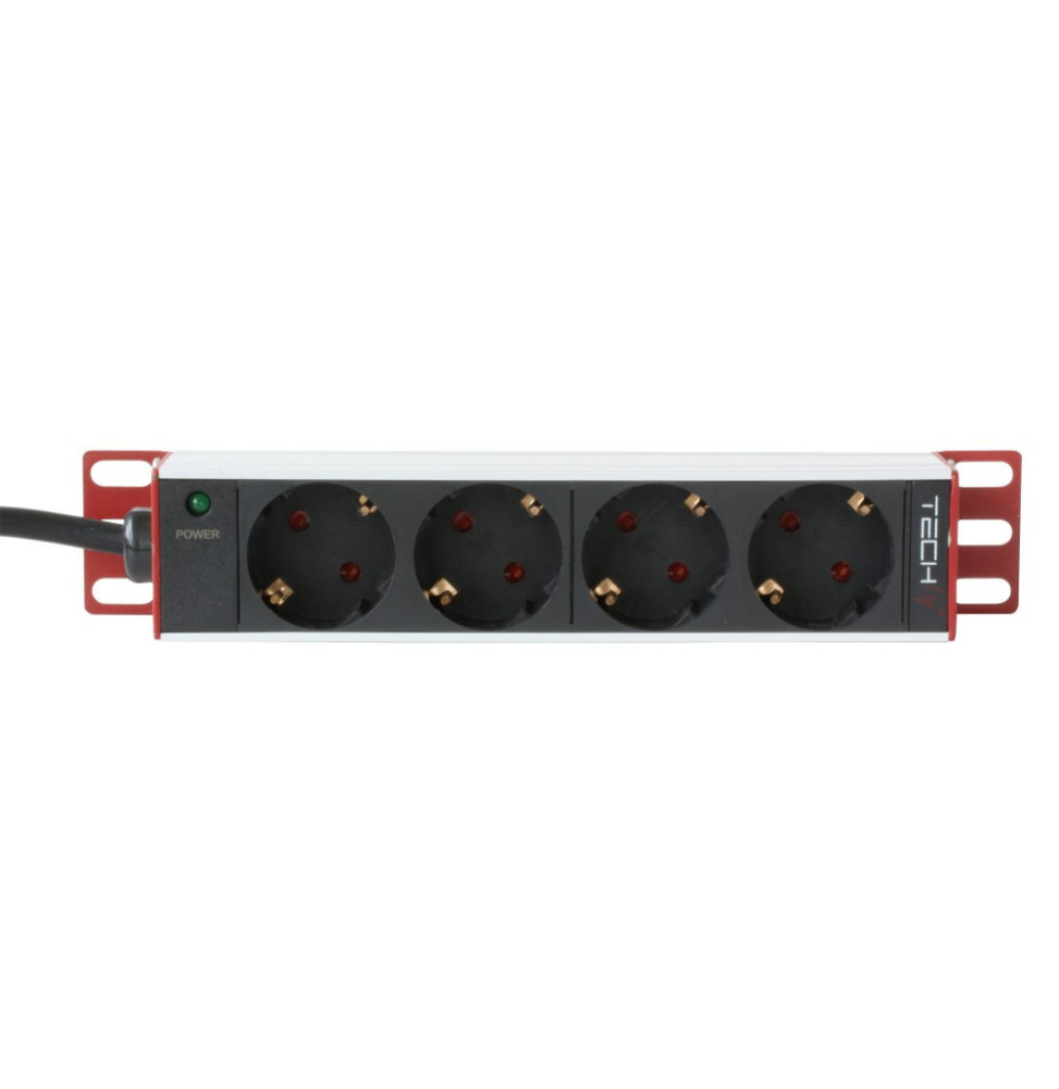 Listwa zasilająca 10' 1U X4 - gniazda Schuko