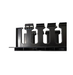 Organizer kabli 2U do szaf rack 19 z pokrywą, czarny