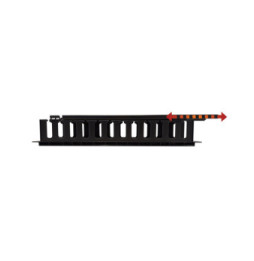Organizer kabli 2U do szaf rack 19 z pokrywą, czarny