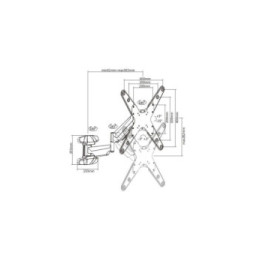 Techly 100921 Wieszak LED/LCD 23-55" sprężyna gazowa - B2B Netinet