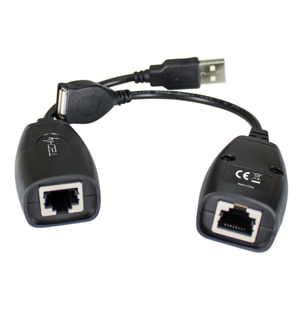 Przedłużacz Extender USB do 50m po kablu sieciowym RJ45