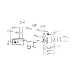 Uchwyt LCDX1 łamane 17-32'