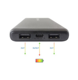 Techly 362541 Power Bank 10 000 mAh 1x USB-C 2x USB-A 2.1A