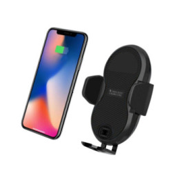 Techly 108781 Uchwyt automatyczny do telefonu z ładowarką Qi 10W
