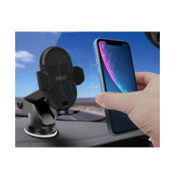 Techly 108781 Uchwyt automatyczny do telefonu z ładowarką Qi 10W
