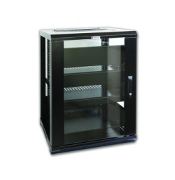 Szafa Rack 19 15U 600x600 Audio/Video stojąca czarna