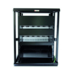 Szafa Rack 19 15U 600x600 Audio/Video stojąca czarna