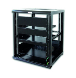 Szafa Rack 19 15U 600x600 Audio/Video stojąca czarna